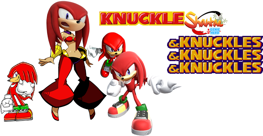 Knuckles_ Multiple_ Versions_ Fan_ Art