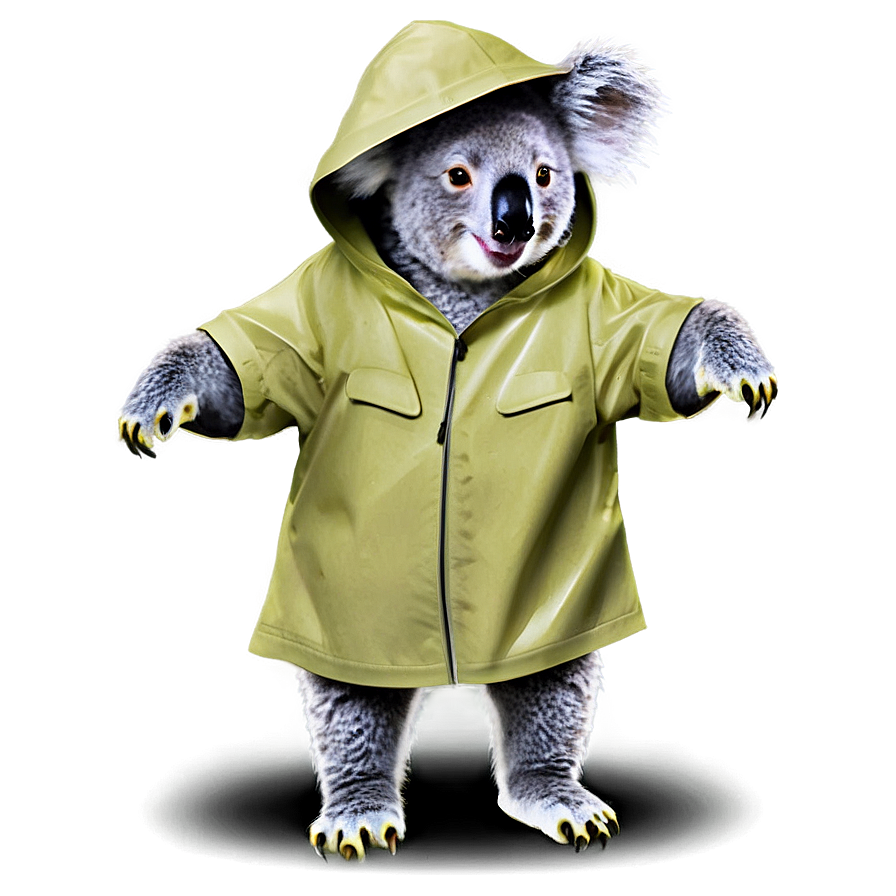 Koala In Raincoat Png 06112024