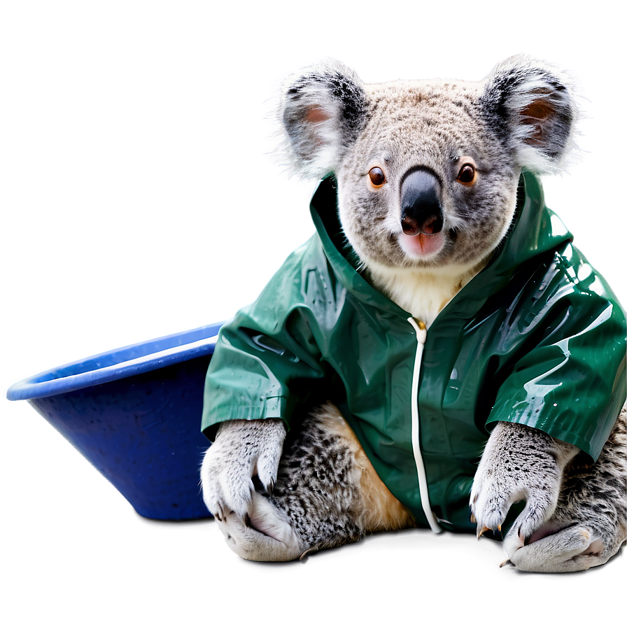 Koala In Raincoat Png Ari38