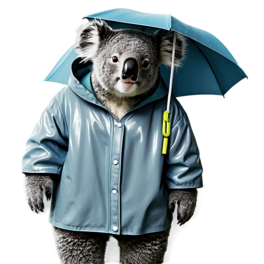 Koala In Raincoat Png Xjl