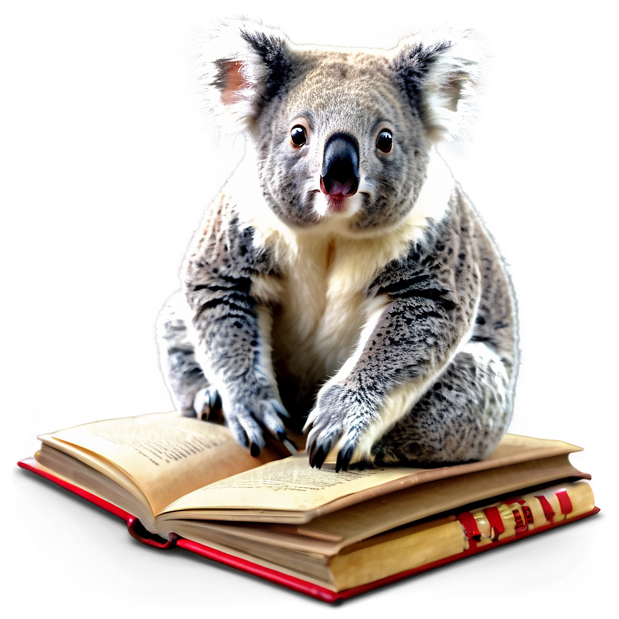 Koala Reading Book Png Pos51