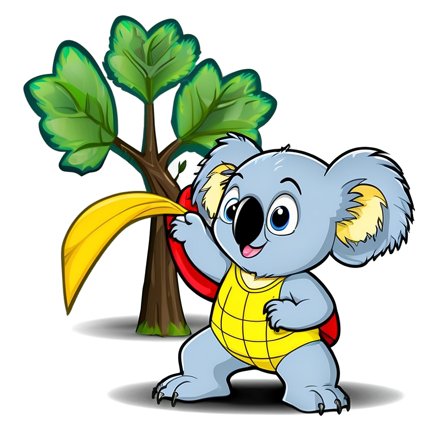 Koala Superhero Cartoon Png Prx