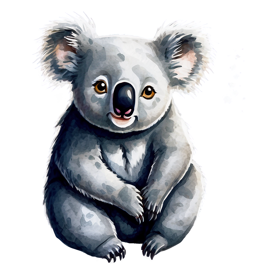 Koala Watercolor Painting Png 06112024