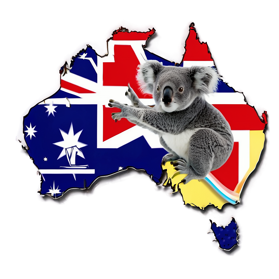 Koala With Australian Map Png God5