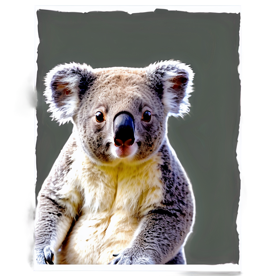 Koala With Australian Map Png Svq46