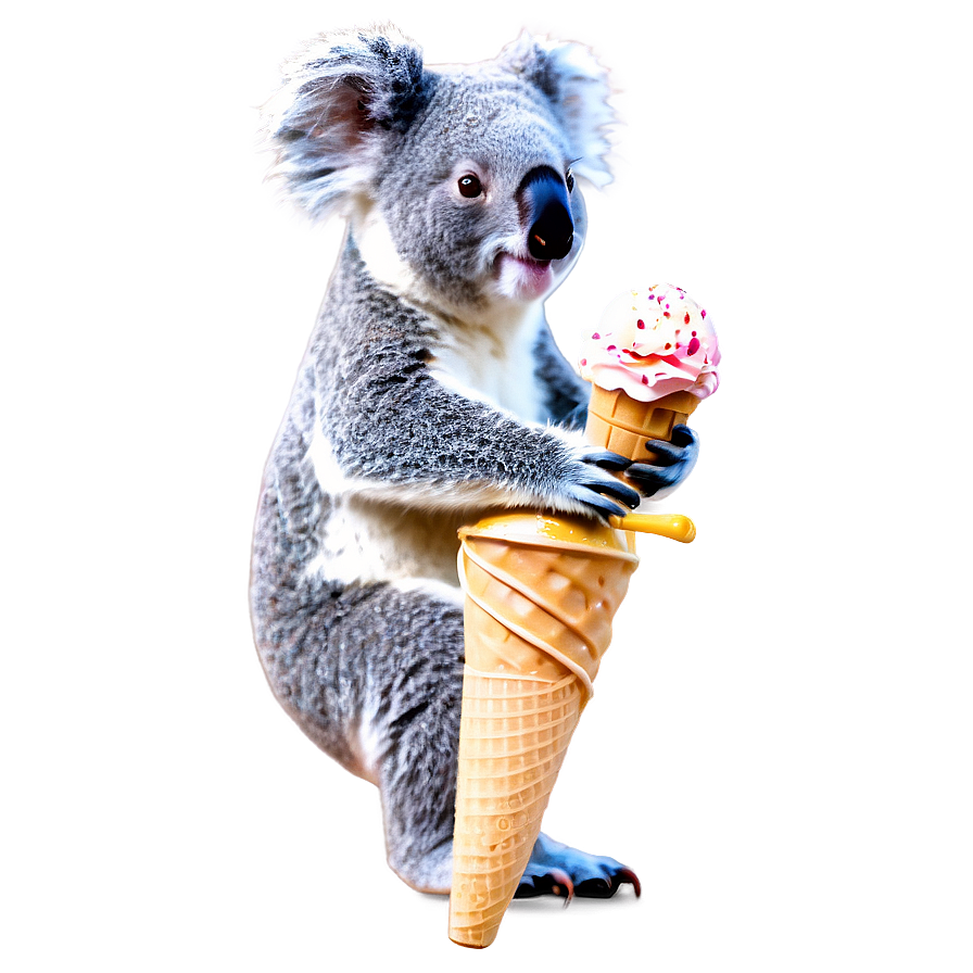 Koala With Ice Cream Png 06112024