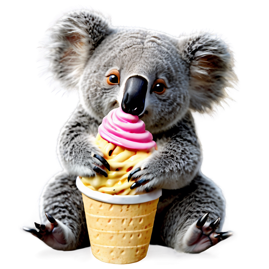 Koala With Ice Cream Png Tcg23