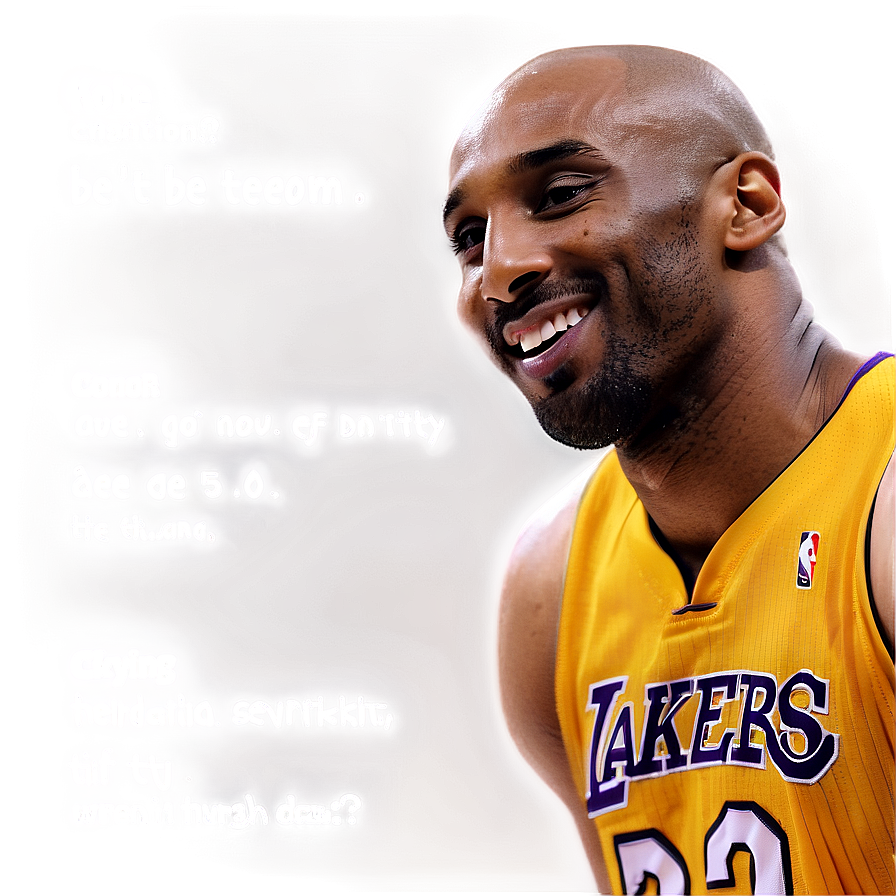 Kobe Bryant Inspirational Poster PNG 7 PNG with transparent background