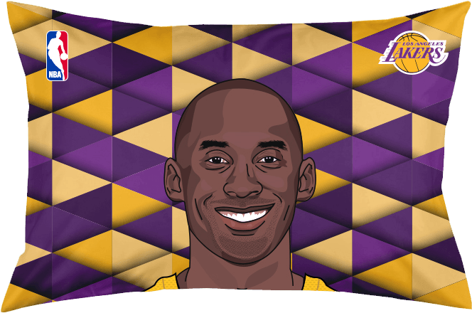 Kobe Bryant Lakers Cushion Design PNG with transparent background