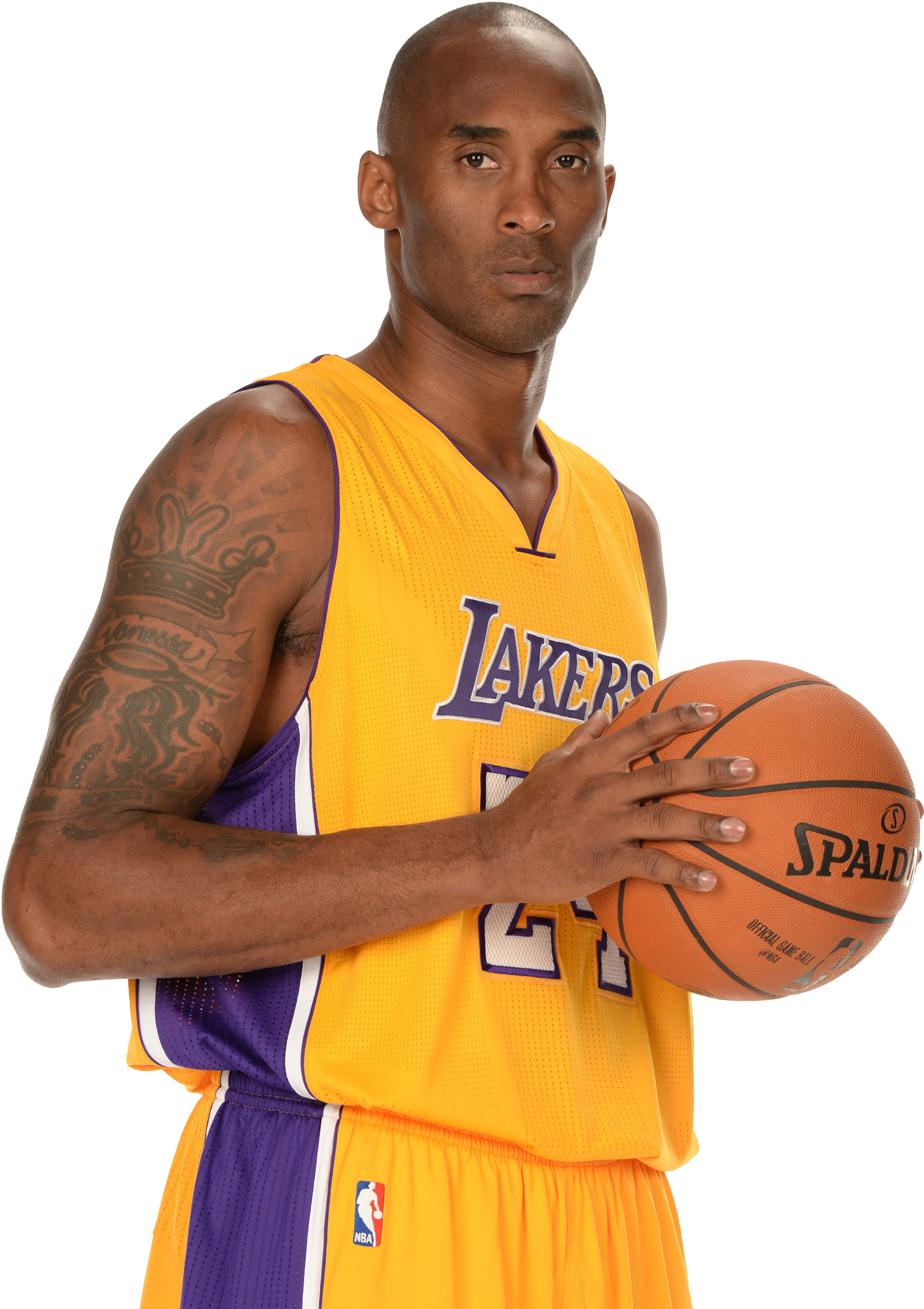 Kobe Bryant Lakers Portrait PNG with transparent background