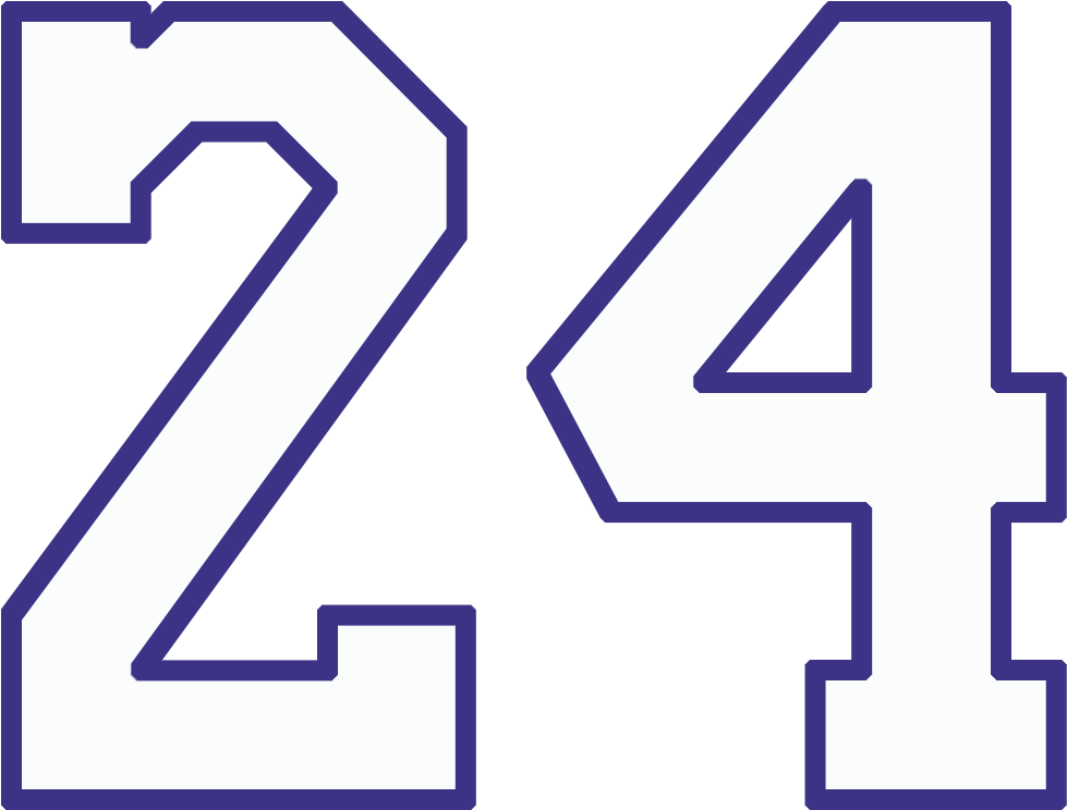 Kobe Bryant Number24 PNG with transparent background