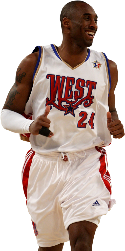 Kobe Bryant Western Conference All Star Uniform PNG with transparent background
