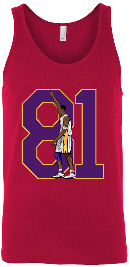 Kobe81 Points Tank Top PNG with transparent background