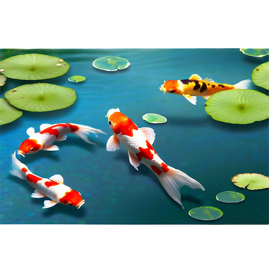 Koi Fish Pond Png 06132024