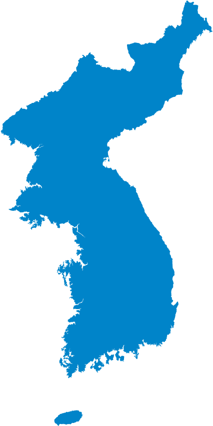 Korean Peninsula Outline Map