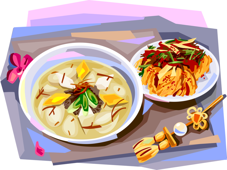 Korean Traditional Food Illustration