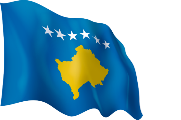 Kosovo Flag Waving