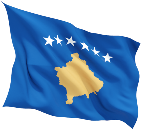 Kosovo Flag Waving