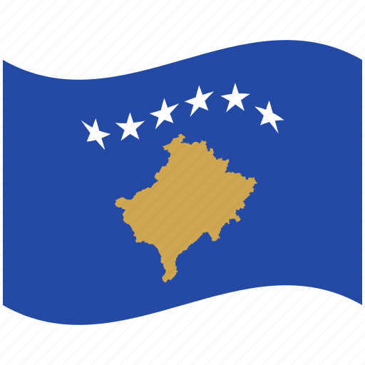 Kosovo Flag Waving