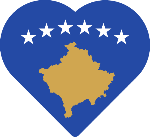 Kosovo Love Heart Flag