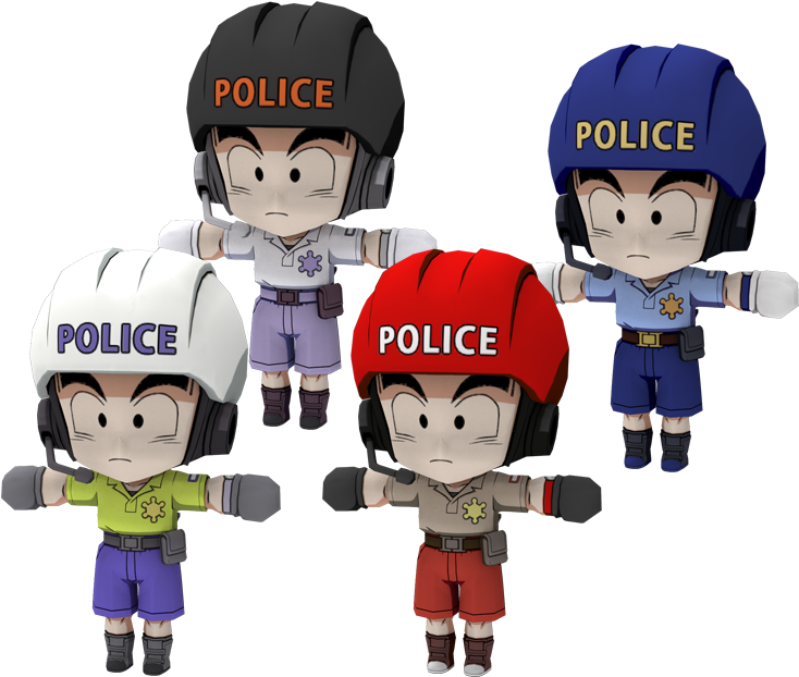 Krillin_ Police_ Uniforms_ Animated