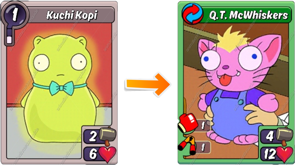 Kuchi Kopiand Q T Mc Whiskers Card Comparison