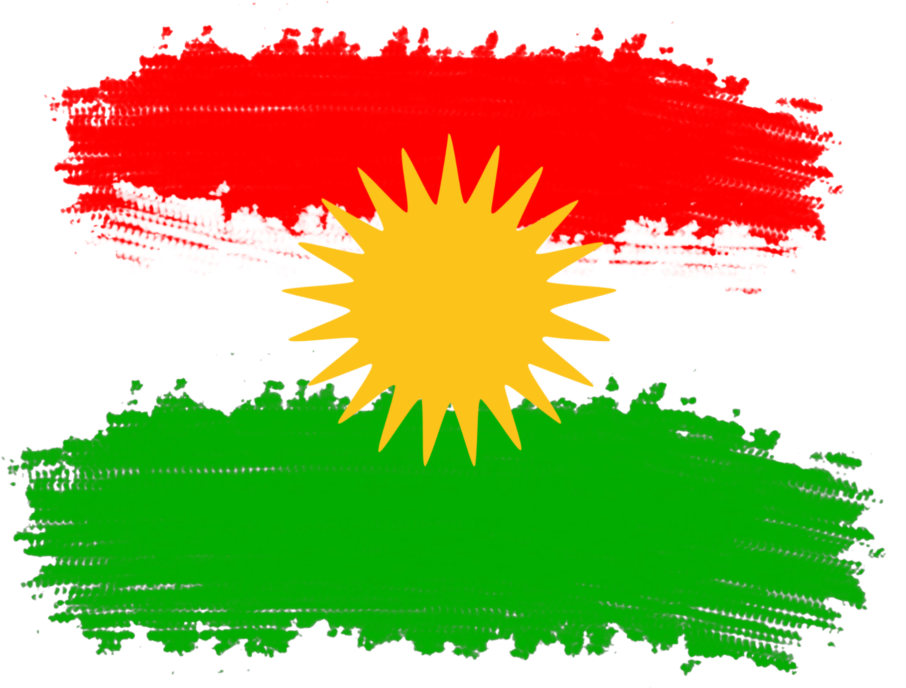 Kurdish_ Flag_ Grunge_ Style PNG with transparent background