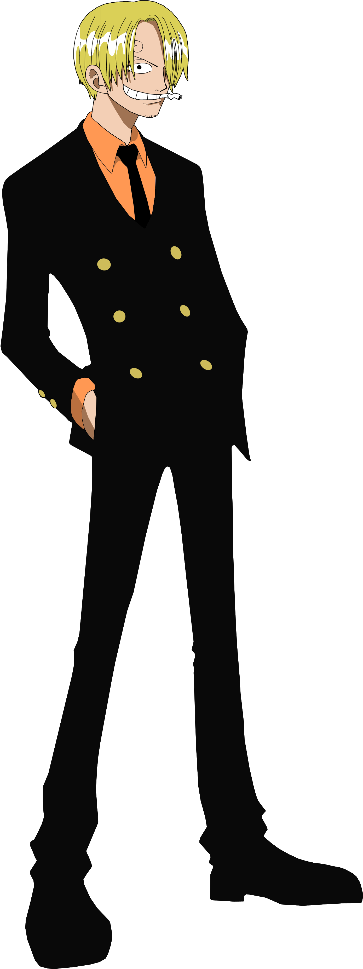 Kuroashi No Sanji By Ruiisu Eduaado - One Piece Sanji Png, Transparent Png PNG with transparent background