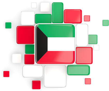 Kuwait Flag Abstract Design PNG with transparent background