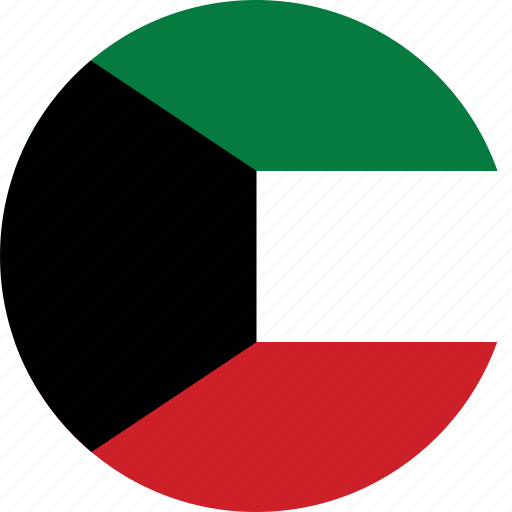 Kuwait National Colors Pie Chart PNG with transparent background
