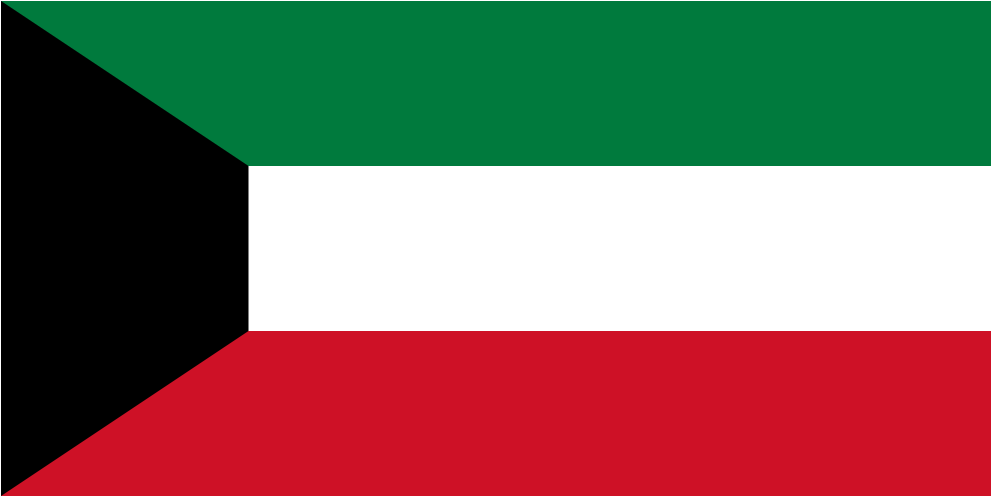 Kuwait National Flag PNG with transparent background