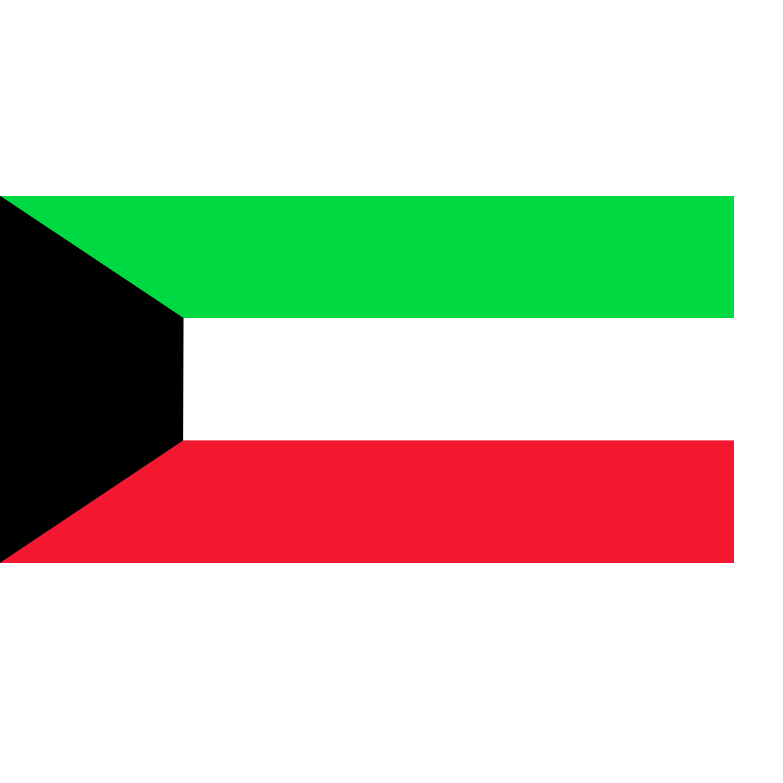 Kuwait National Flag PNG with transparent background