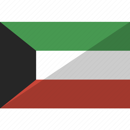 Kuwait National Flag Graphic PNG with transparent background