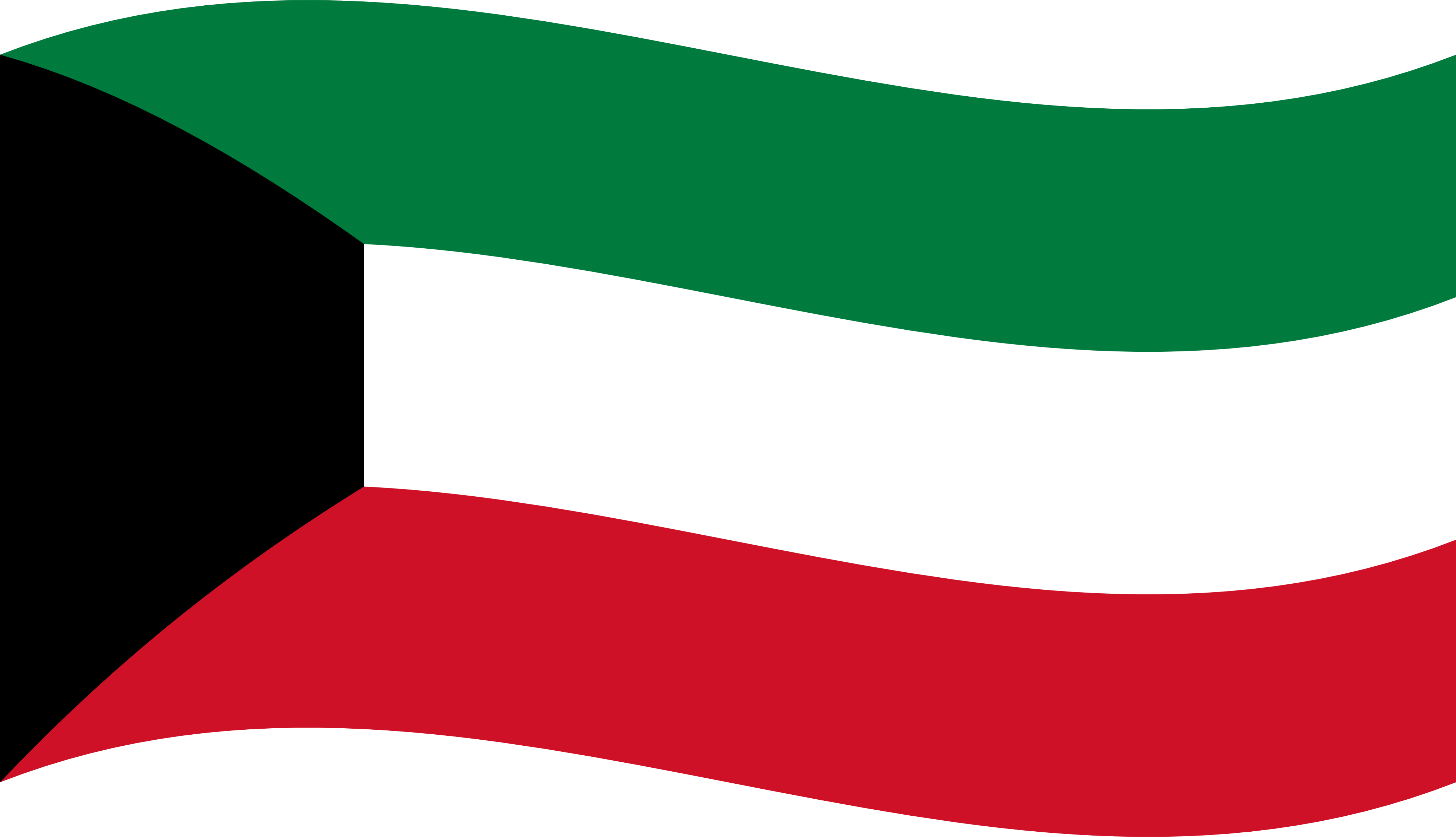 Kuwait National Flag PNG with transparent background