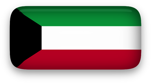 Kuwait National Flag Icon PNG with transparent background