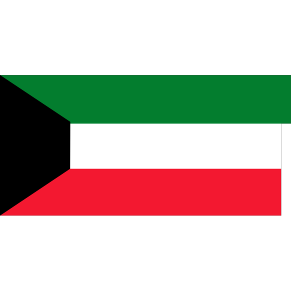 Kuwait National Flag PNG with transparent background