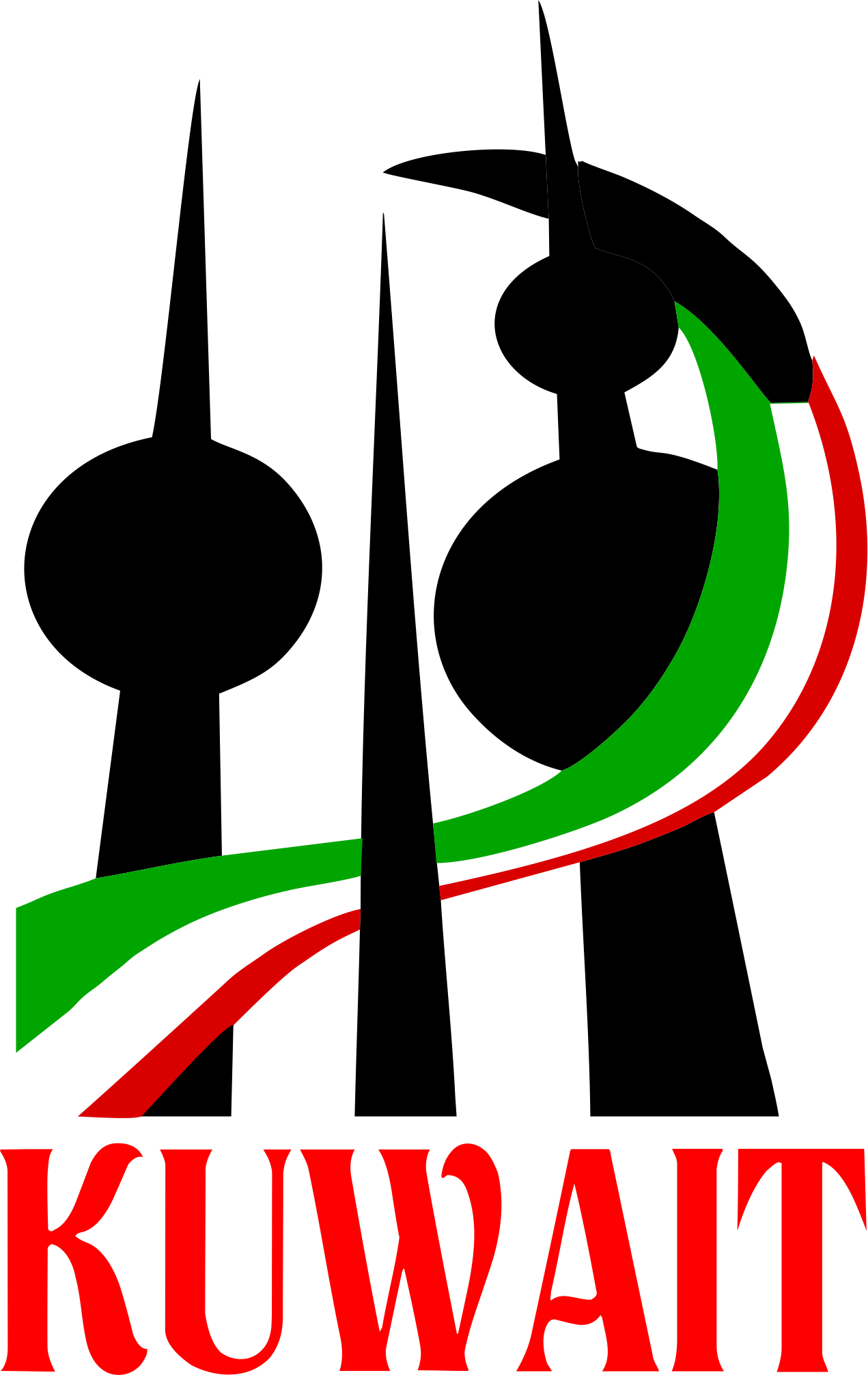 Kuwait Towers Graphic PNG with transparent background