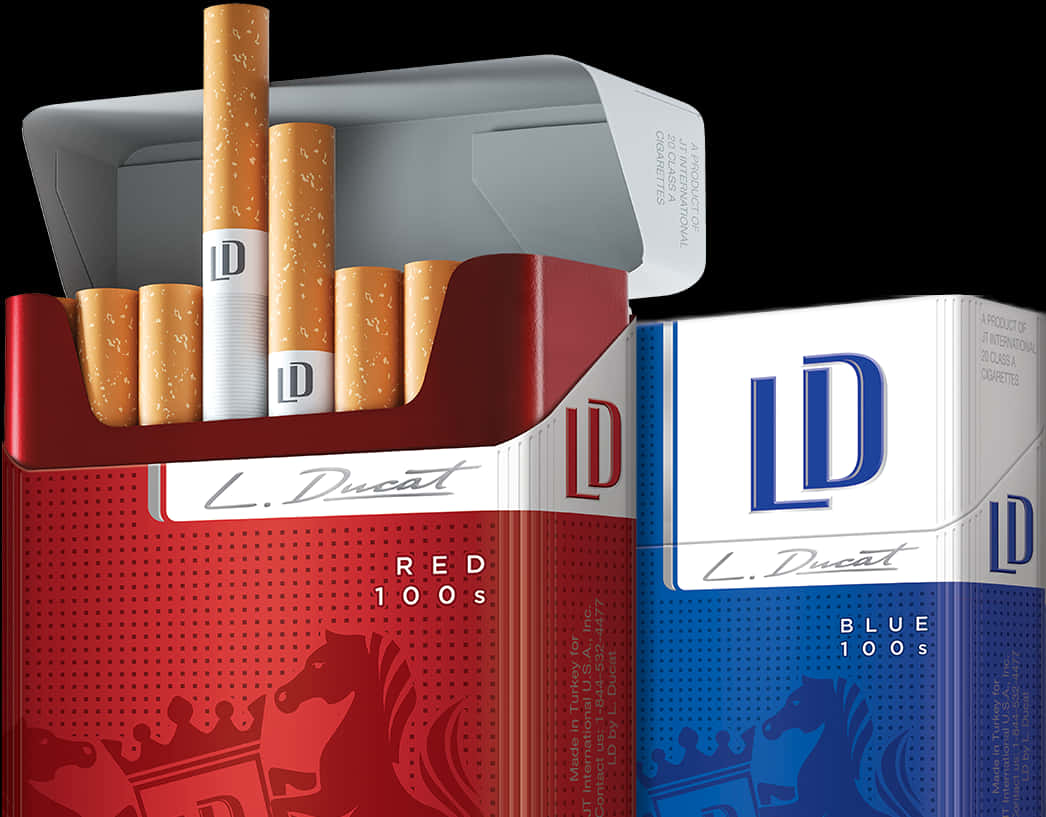 L D Cigarette Packs Redand Blue