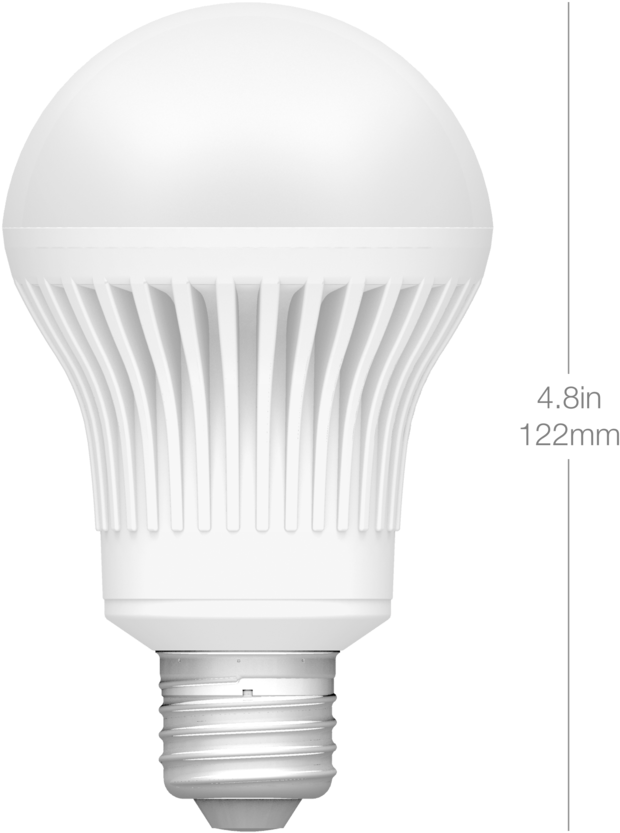 L E D Light Bulb Dimensions PNG with transparent background