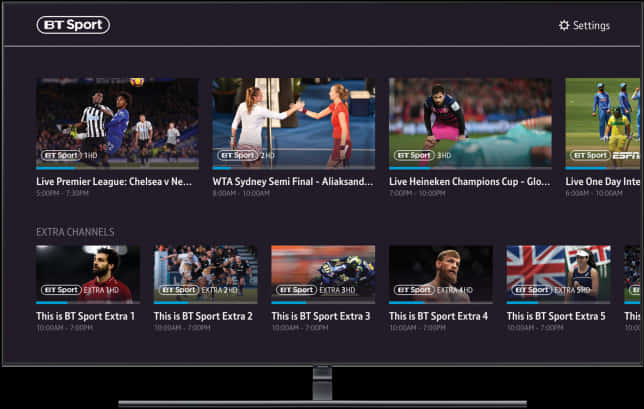 L E D T V Sports Channel Interface