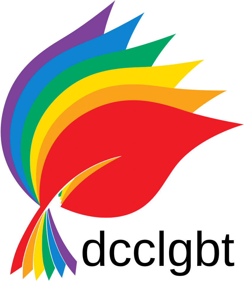 L G B T Rainbow Feather Logo