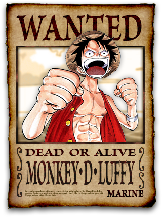L Is For Luffy - Monkey D Luffy's Current Bounty PNG with transparent background