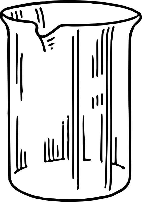 Beaker - Science Beaker Clipart Black And White, HD Png Download PNG with transparent background