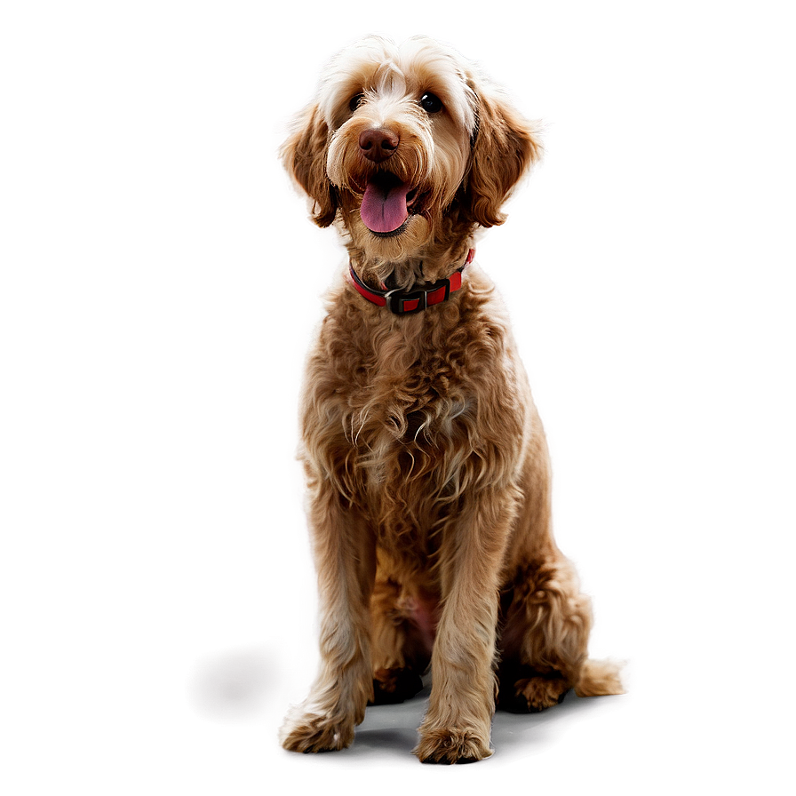 Labradoodle In Action Png Iso