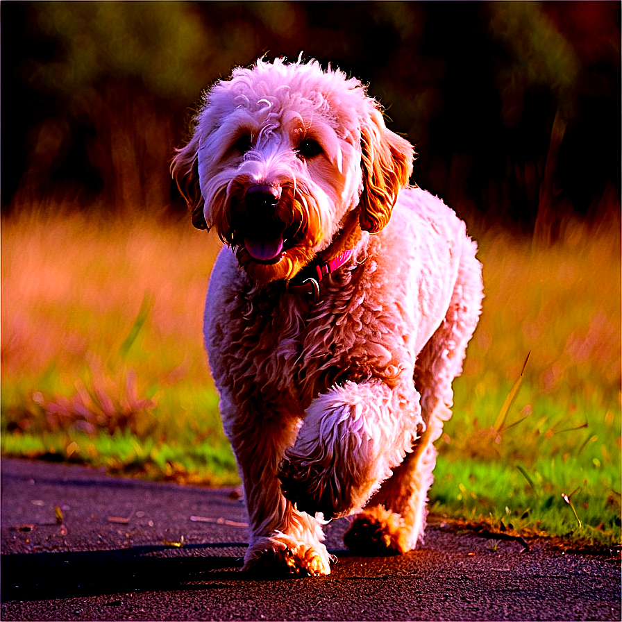 Labradoodle On A Walk Png 06262024