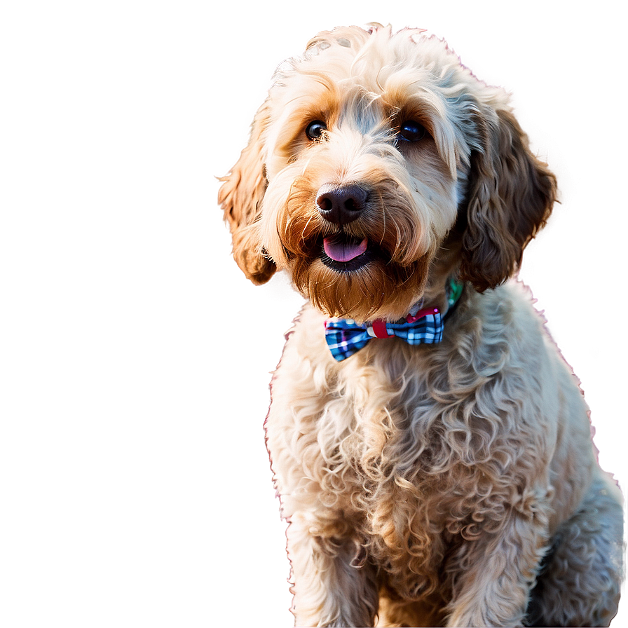 Labradoodle With Bowtie Png Sph