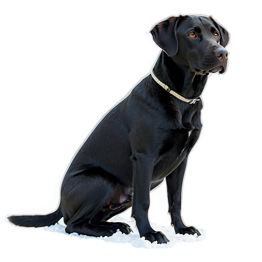 Labrador In Snow Png Sal