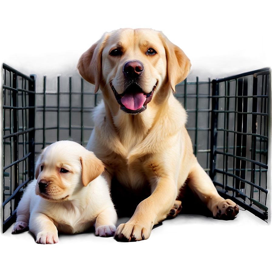 Labrador With Puppies Png Mol29