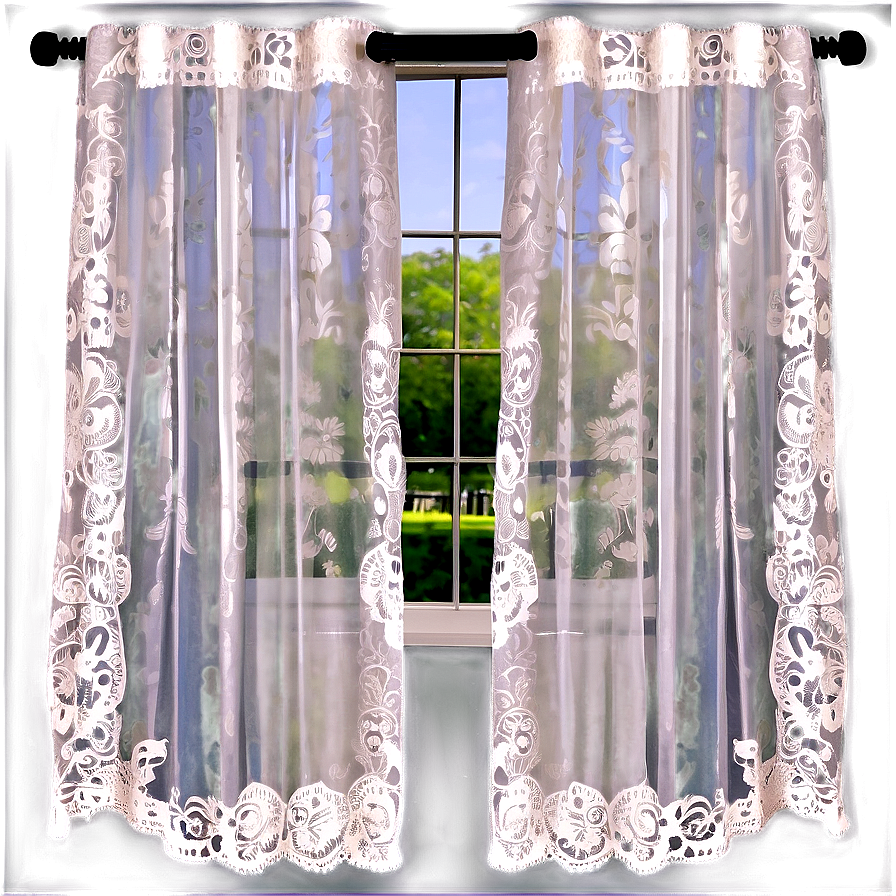 Lace Curtains PNG jfc17 PNG with transparent background