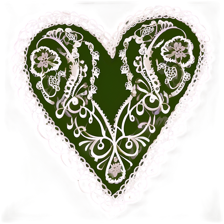 Lace Heart Clipart Elegance Png 62